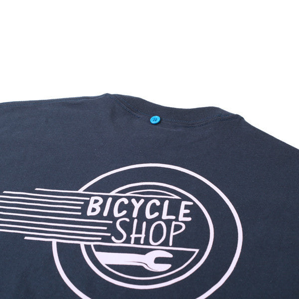 FNKST Bicycle Shop Tee Navy Pink - Kong Online - 3
