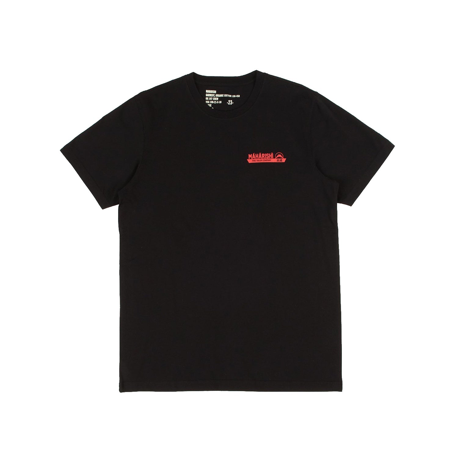 Maharishi Fine Tailor T-Shirt Organic Jersey 190 Black