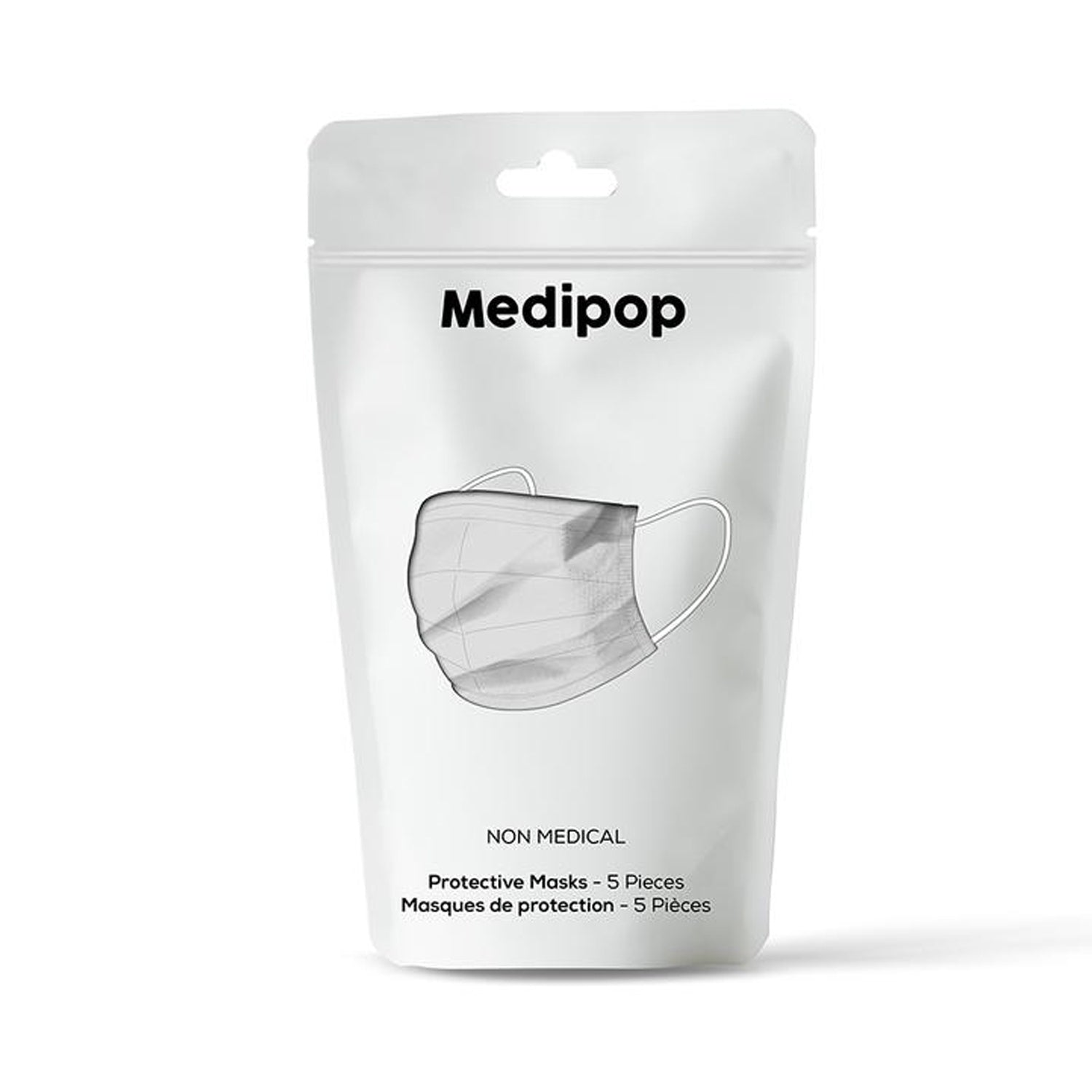 Medipop Standard Face Mask 5 Pack White