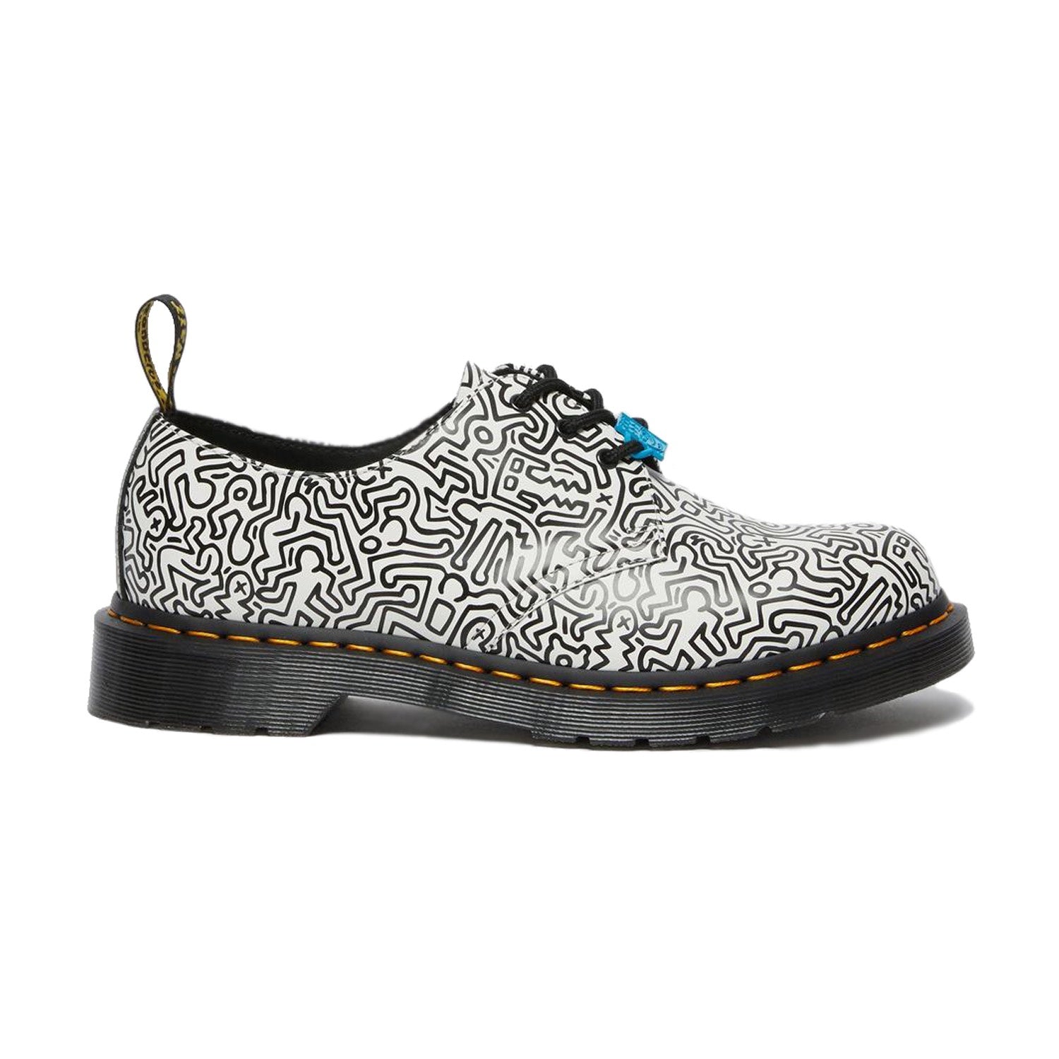 Dr. Martens 1461 Keith Haring Black and White Printed Leather Shoes