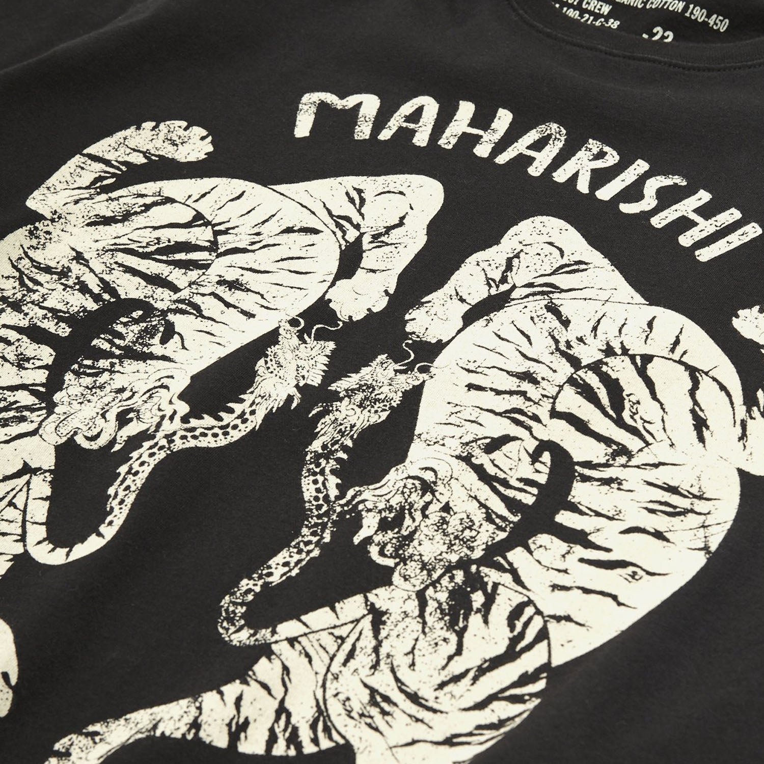 Maharishi Tigers Of Wrath T-Shirt Organic Jersey 190 Black
