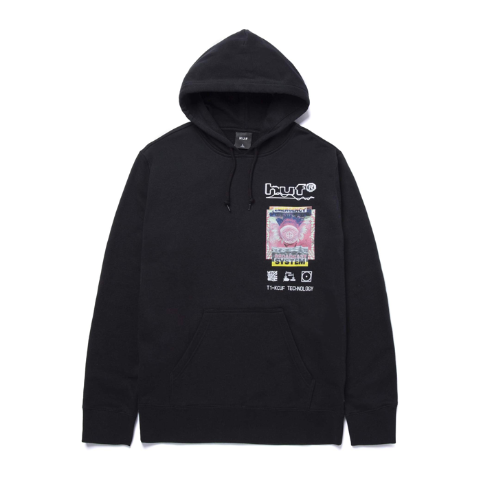 HUF Emergency System Hoodie Black