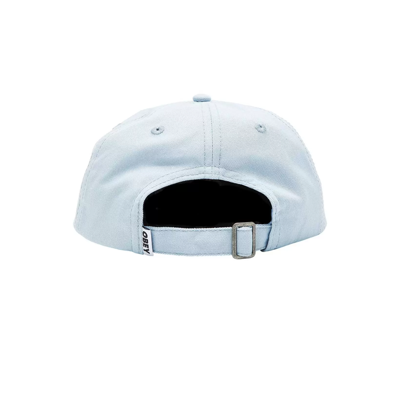 Obey Bold Label Organic 6 Panel STR Hat Good Grey