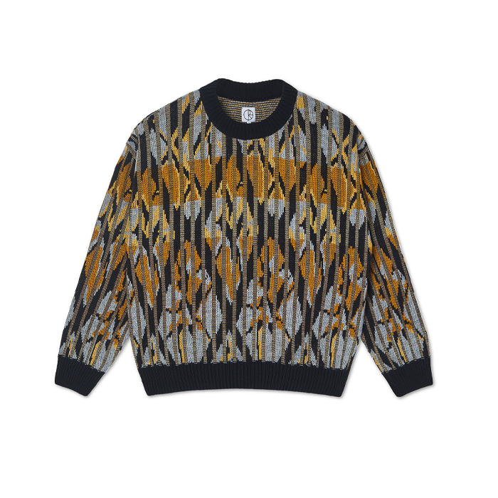 Polar Paul Knit Sweater Black Yellow
