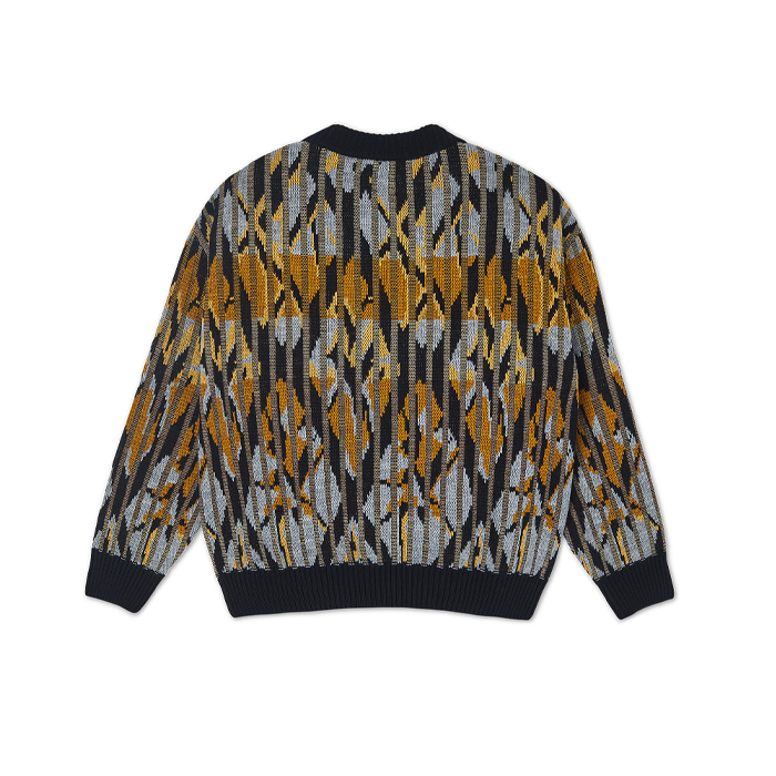 Polar Paul Knit Sweater Black Yellow