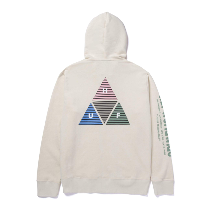 HUF Prism Triple Triangle Full Zip Hoodie Natural