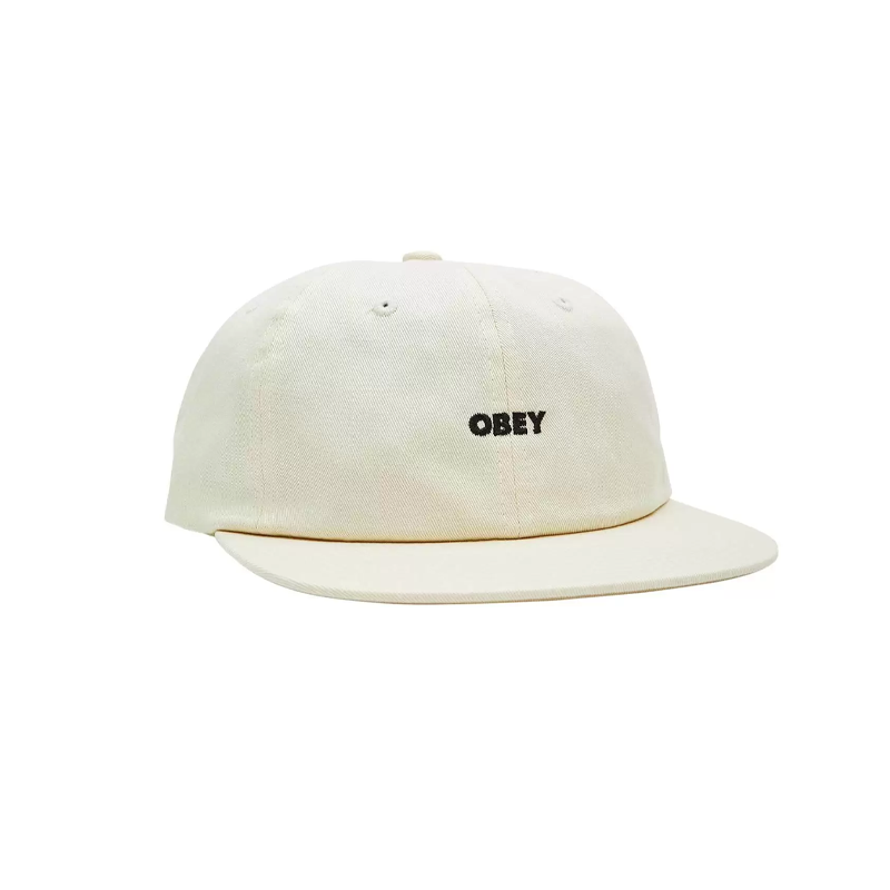 Obey Bold Twill 6 Panel Unbleached