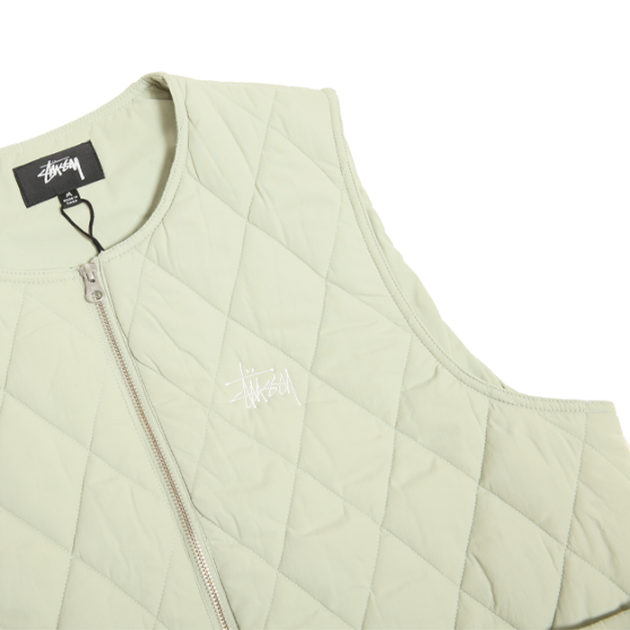 Stussy Diamond Quilted Vest Sage