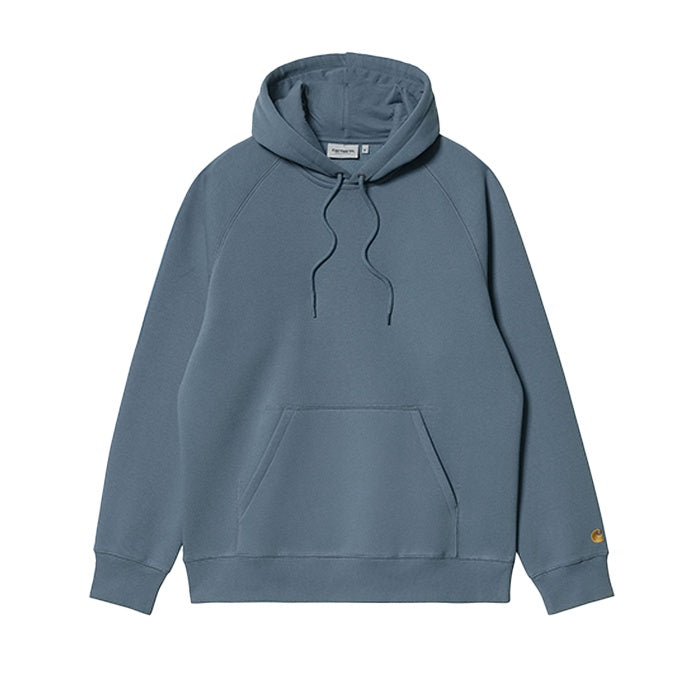 Carhartt WIP Hooded Chase Sweat Storm Blue Gold