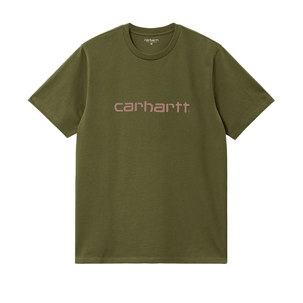 Carhartt WIP SS Script T Shirt Dundee Glassy Pink