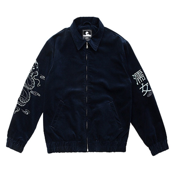 Edwin Midnight Jacket Velvet Faux Navy Blazer