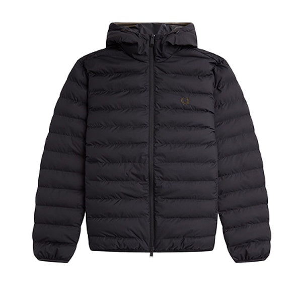 Fred Perry Hooded Insulated Jacket Black