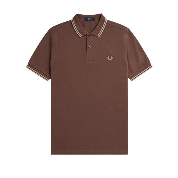 Fred Perry Twin Tipped Shirt Carrington Brick Warm Grey