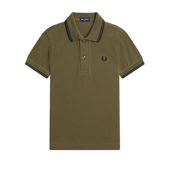 Fred Perry Twin Tipped Shirt Uniform Green Black