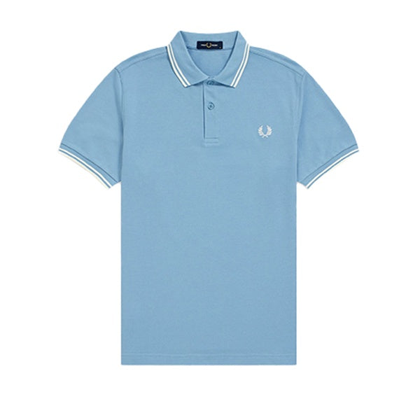 Fred Perry Twin Tipped Shirt Sky Snow