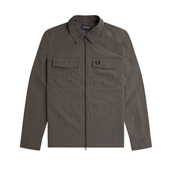 Fred Perry Zip Overshirt Field Green