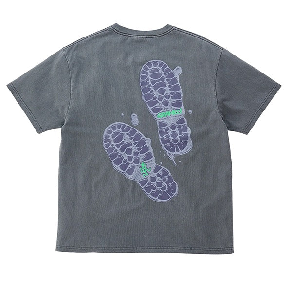 Gramicci Footprints T-Shirt Grey Pigment