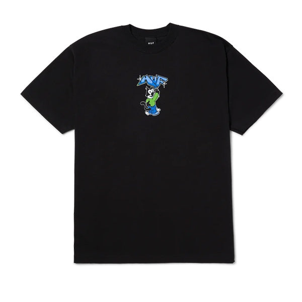 Huf Bad Cat SS T shirt Black