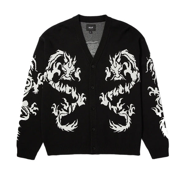 Huf Twin Dragon Cardigan Black