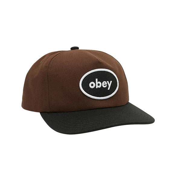 Obey Dom 5 Panel Snapback Sepia