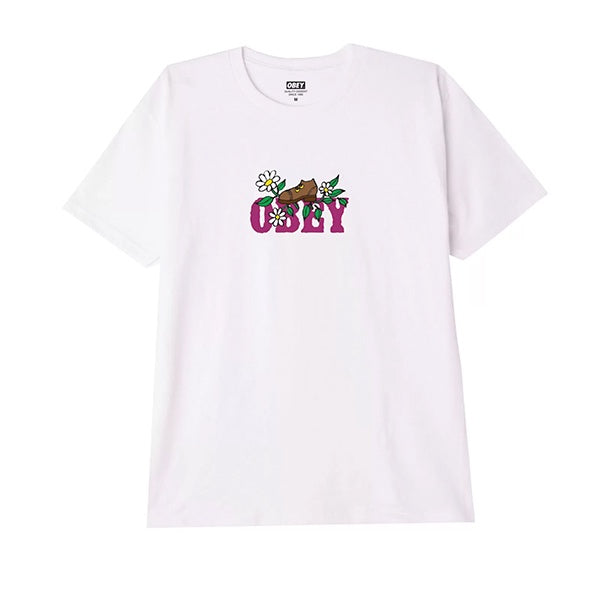 Obey Step Tee White