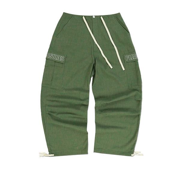 Pleasures Vistor Wide Fit Cargo Pants Green