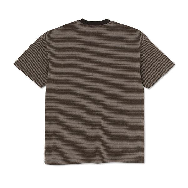 Polar Dizzy Stripe Tee Chocolate