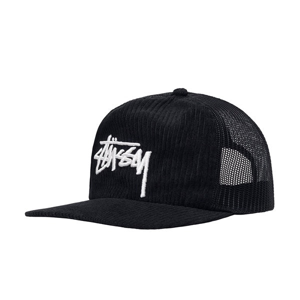 Stussy Corduroy Trucker Cap Black