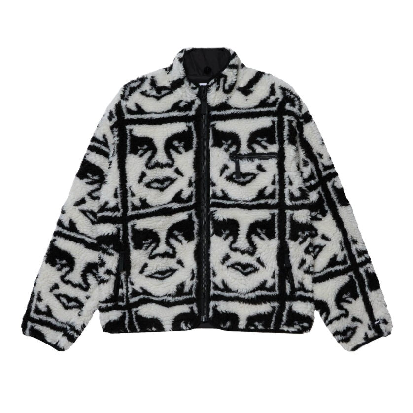 Obey Repeated Icon Sherpa Jacket
