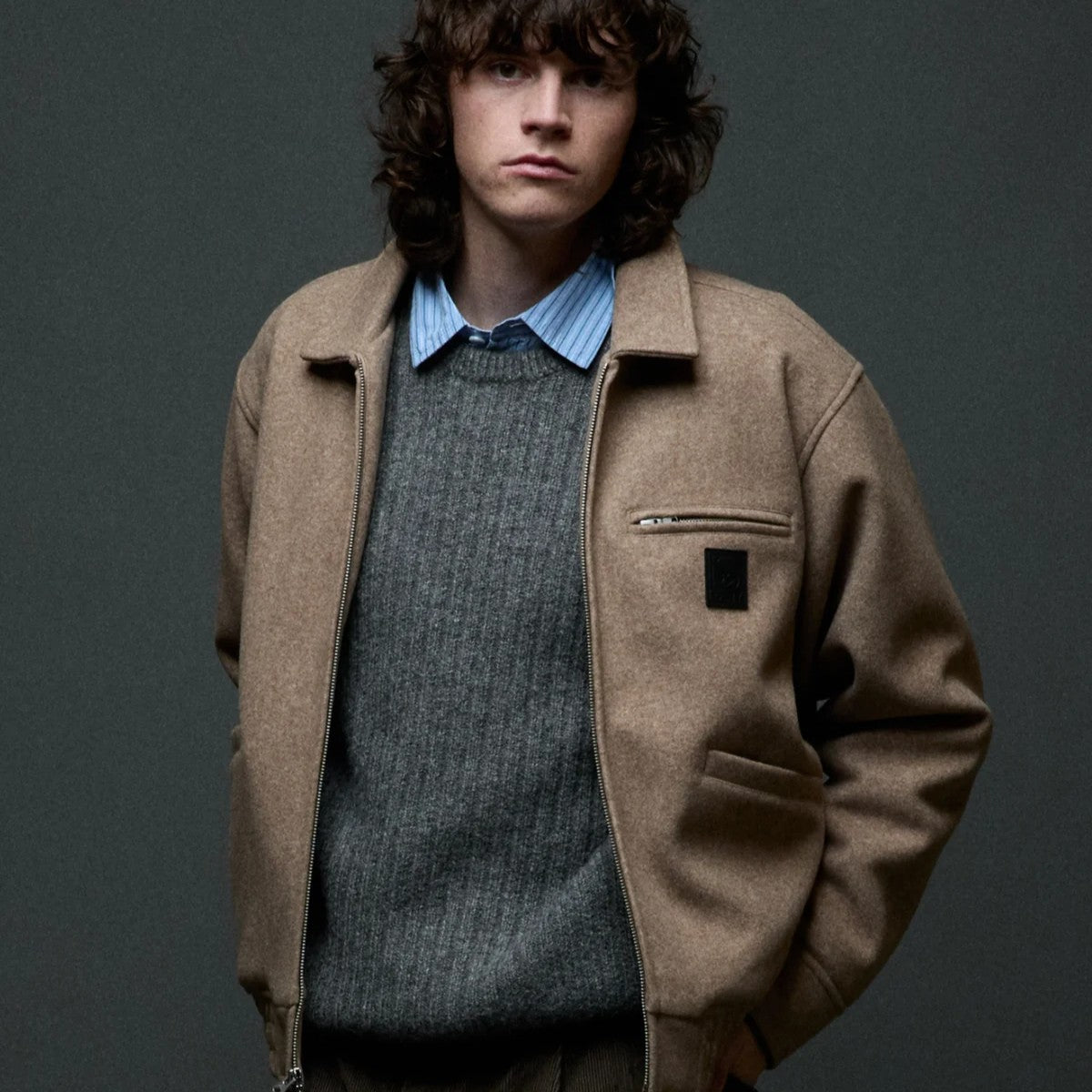 Obey Ledger Blouson Jacket Latte