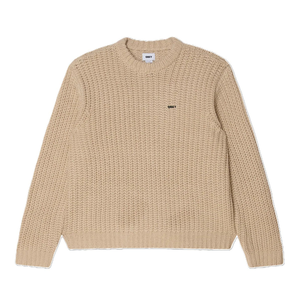 Obey Bold Chunky Sweater Oatmeal