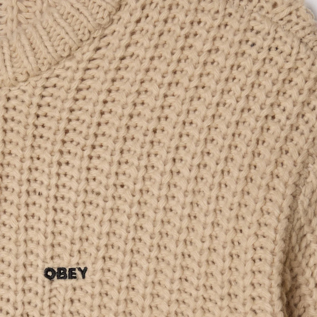 Obey Bold Chunky Sweater Oatmeal