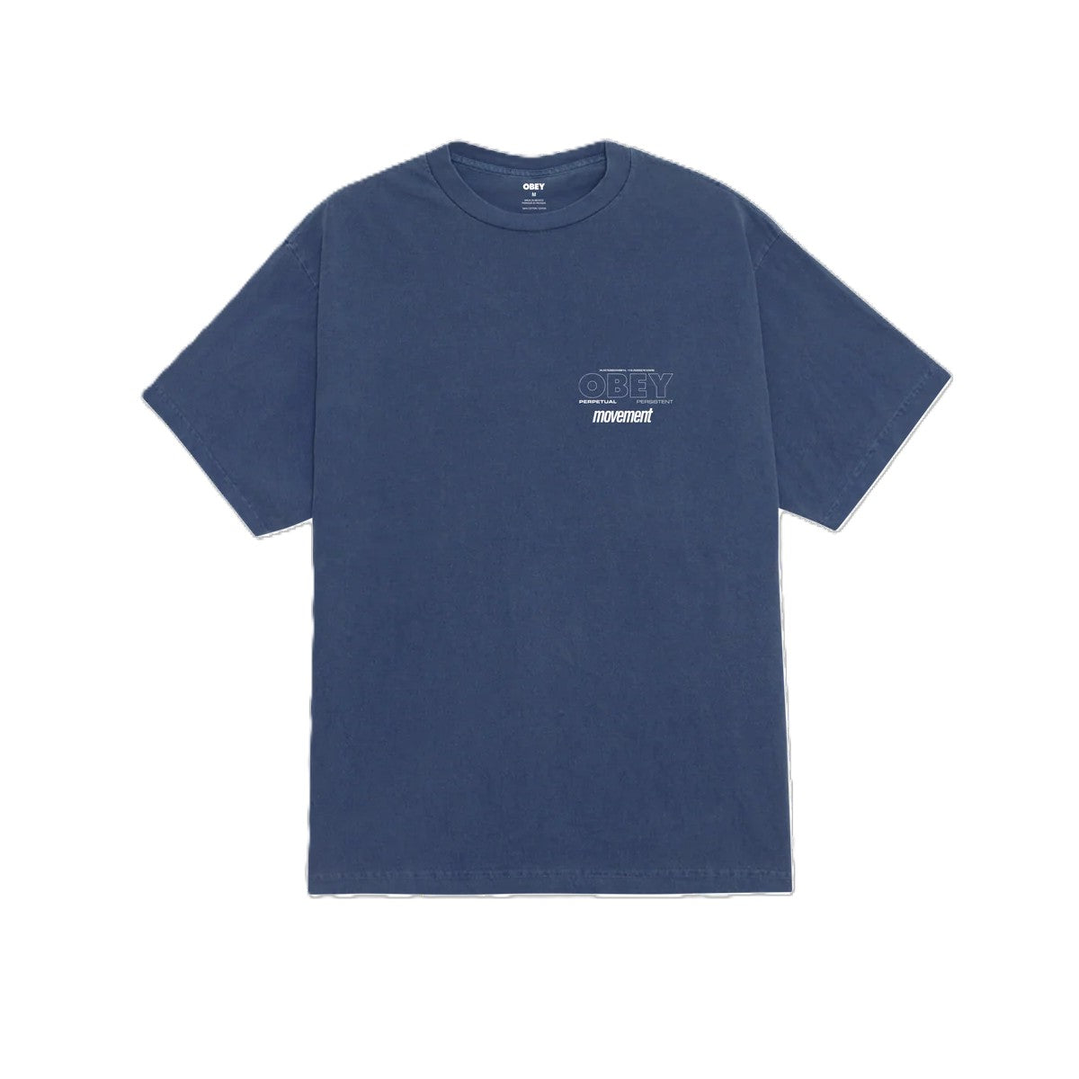Obey Persistent Movement T-Shirt Pigment Dark Denim