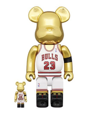 Medicom Toy 400% & 100% Bearbrick Set - Michael Jordan 1991 World Champion (NBA)