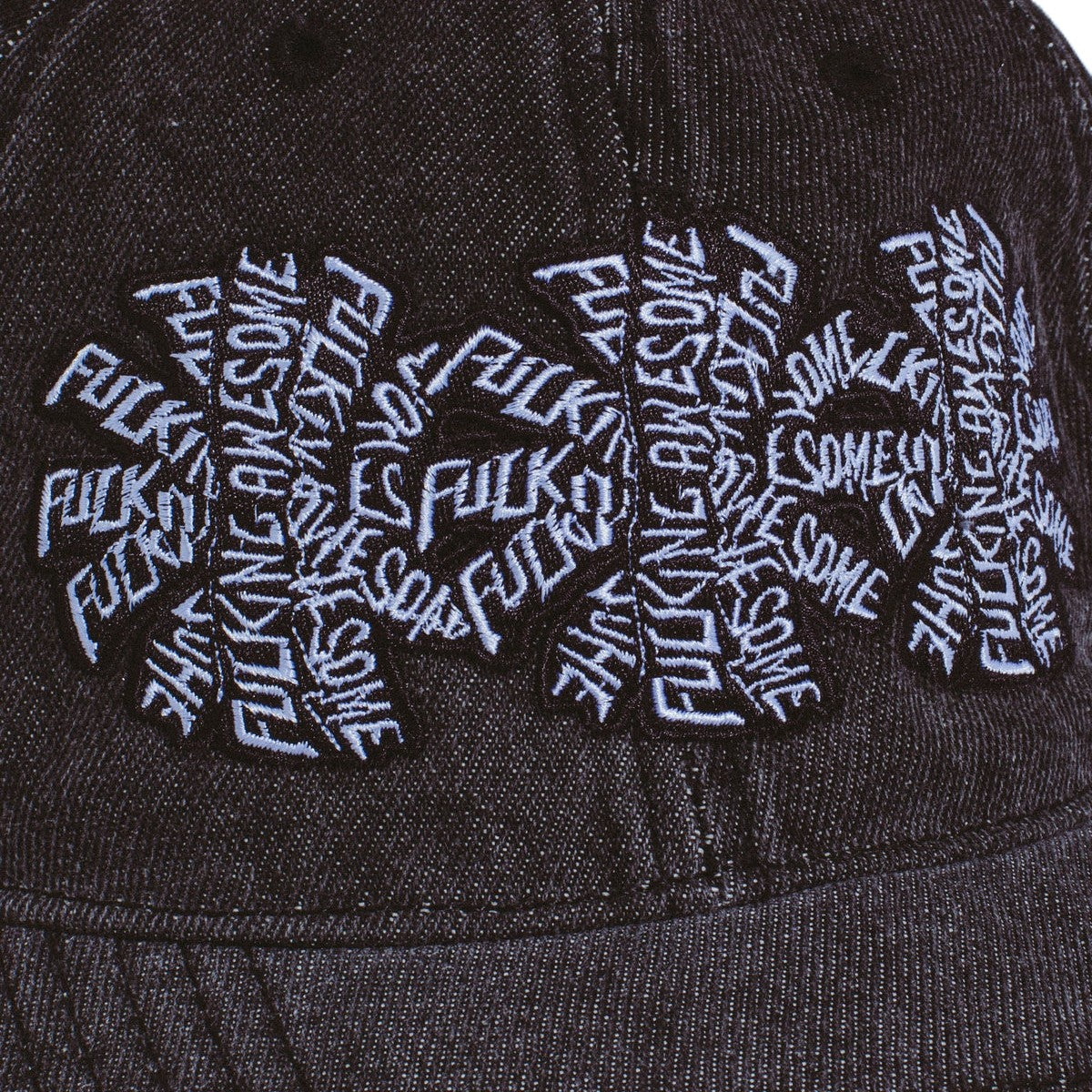 Three Spiral Washed Denim 6-Panel Hat