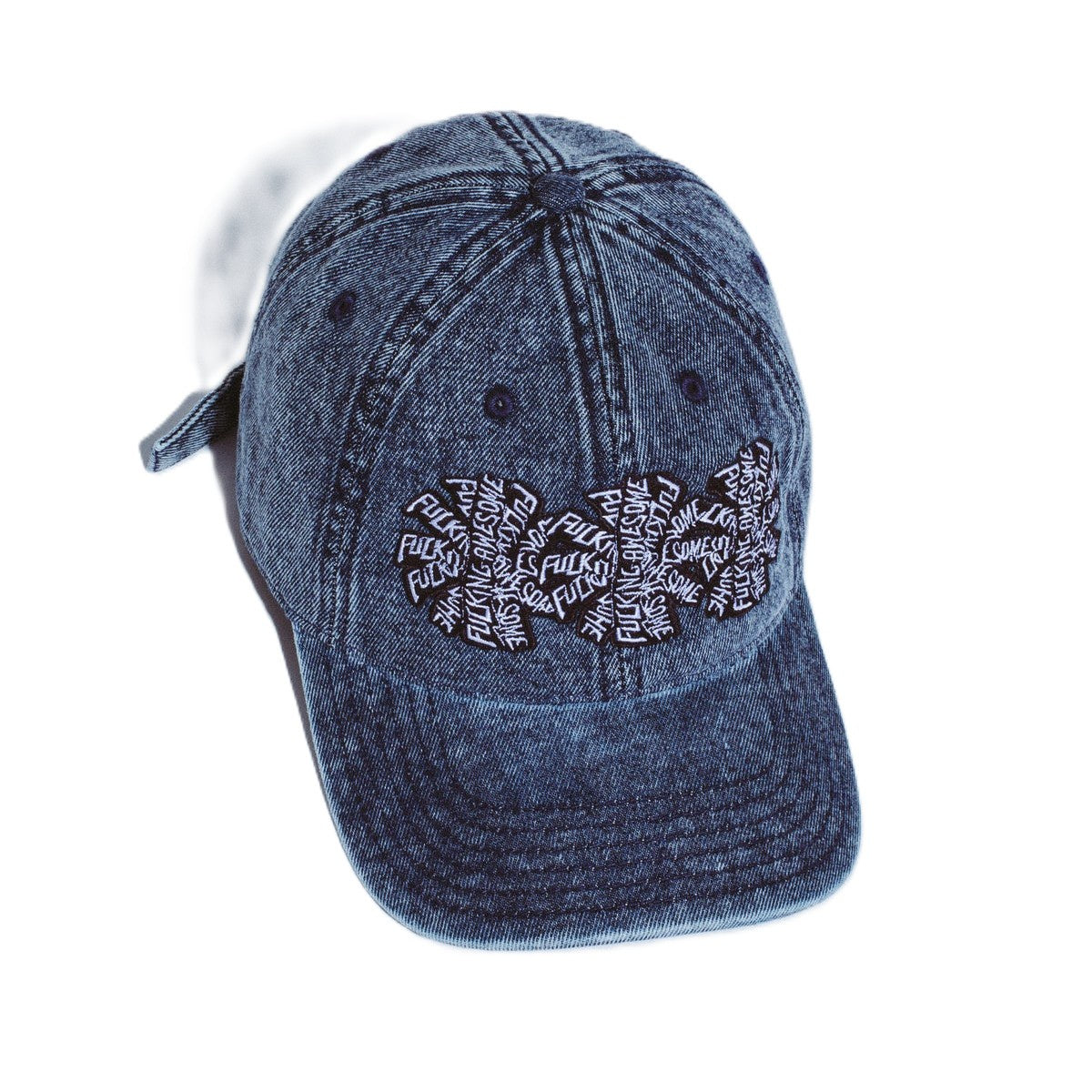 Three Spiral Washed Denim 6-Panel Hat