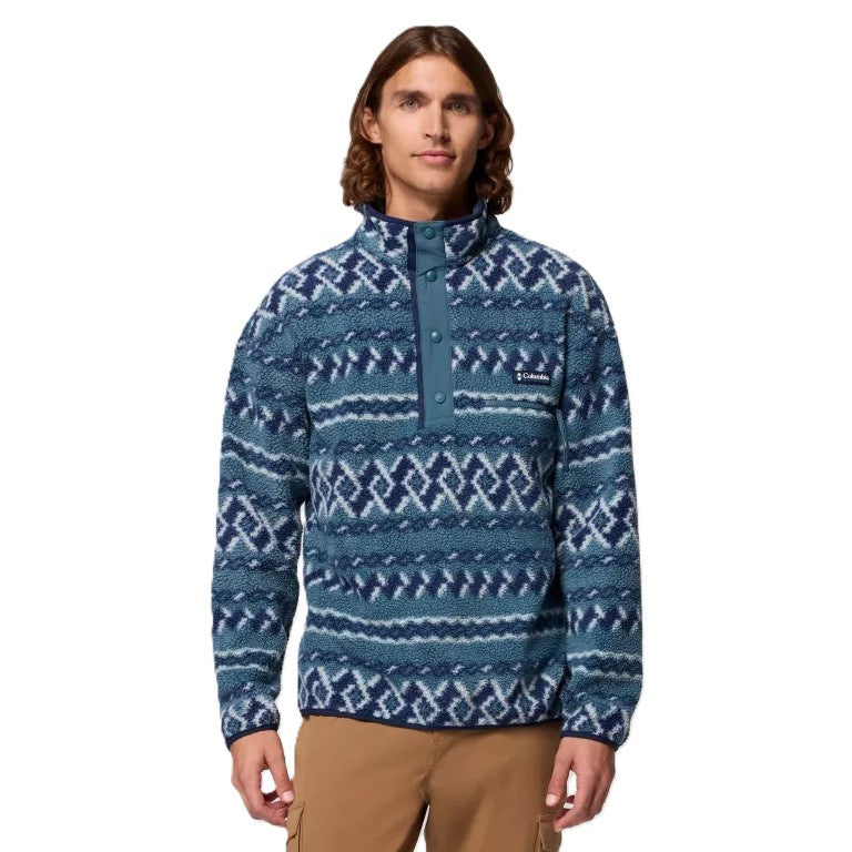 Columbia Helveti II Printed Half Snap Fleece Everblue KnitKnot