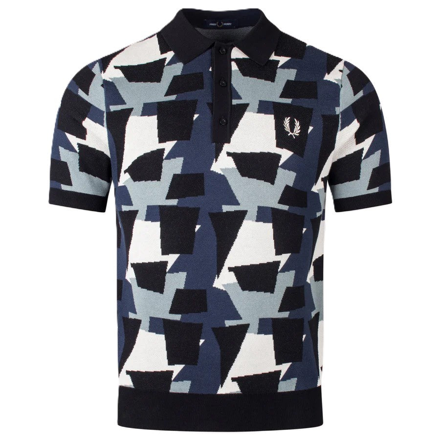 Fred Perry Fragment Jacquard Knit Polo Shirt