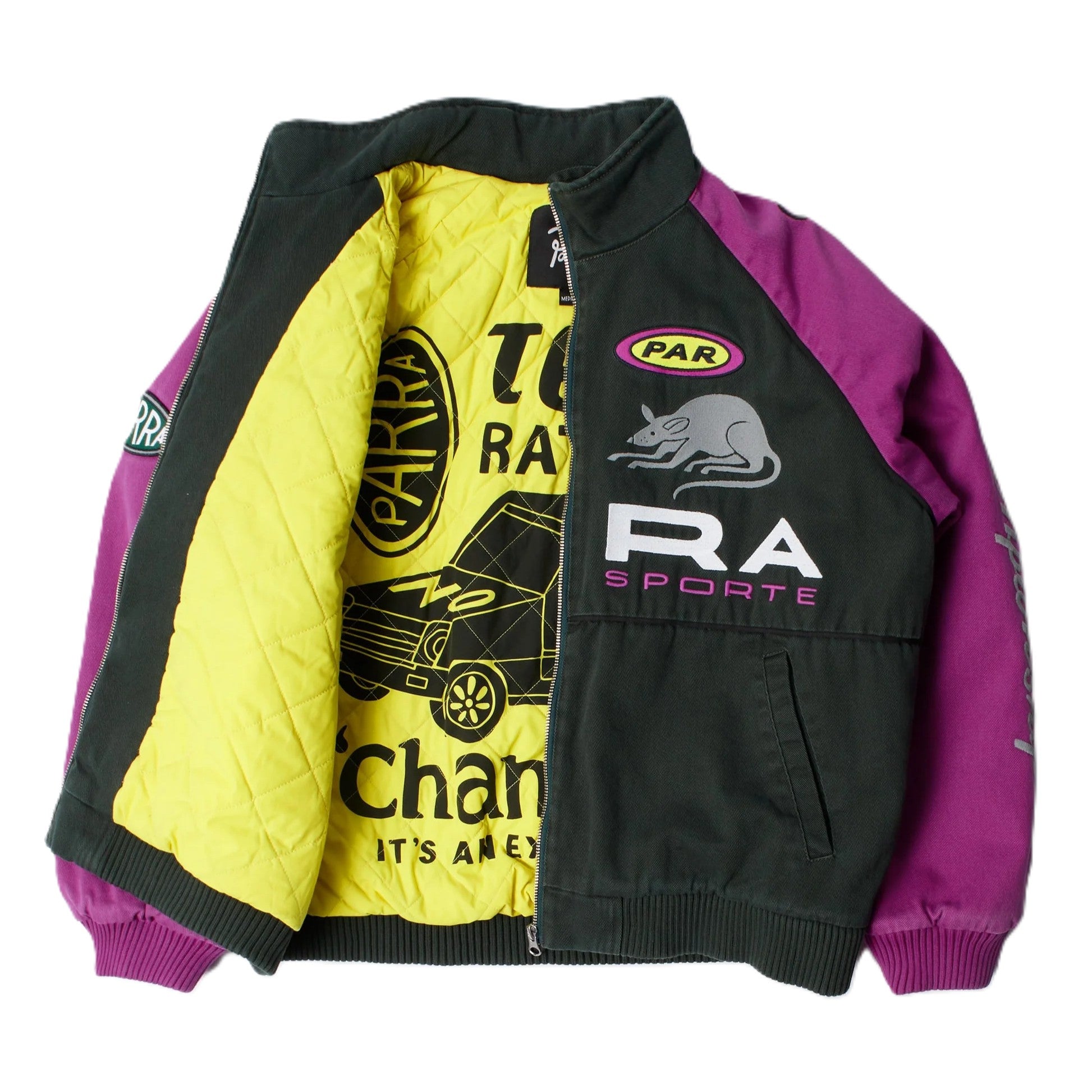 by Parra Owl meets rat racing jacket Purple pink