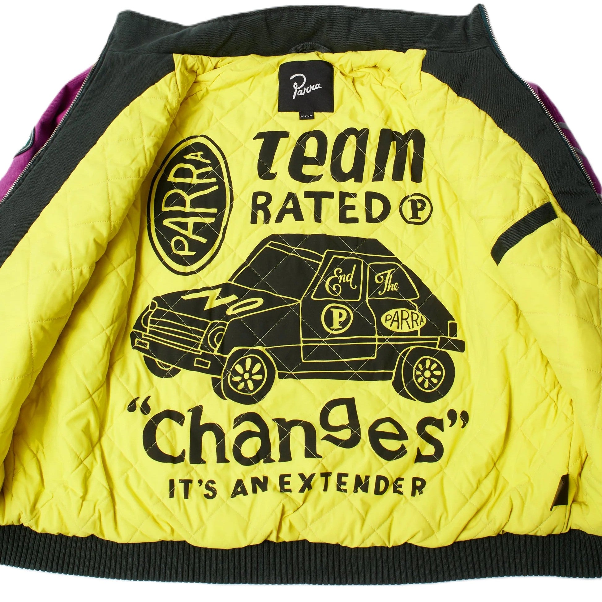 by Parra Owl meets rat racing jacket Purple pink