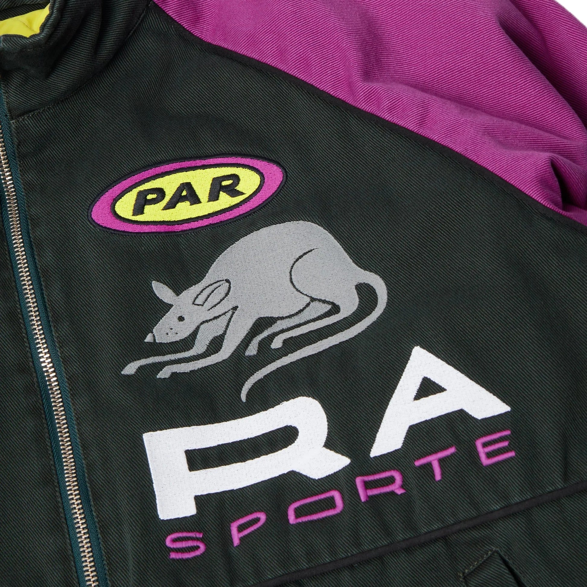 by Parra Owl meets rat racing jacket Purple pink