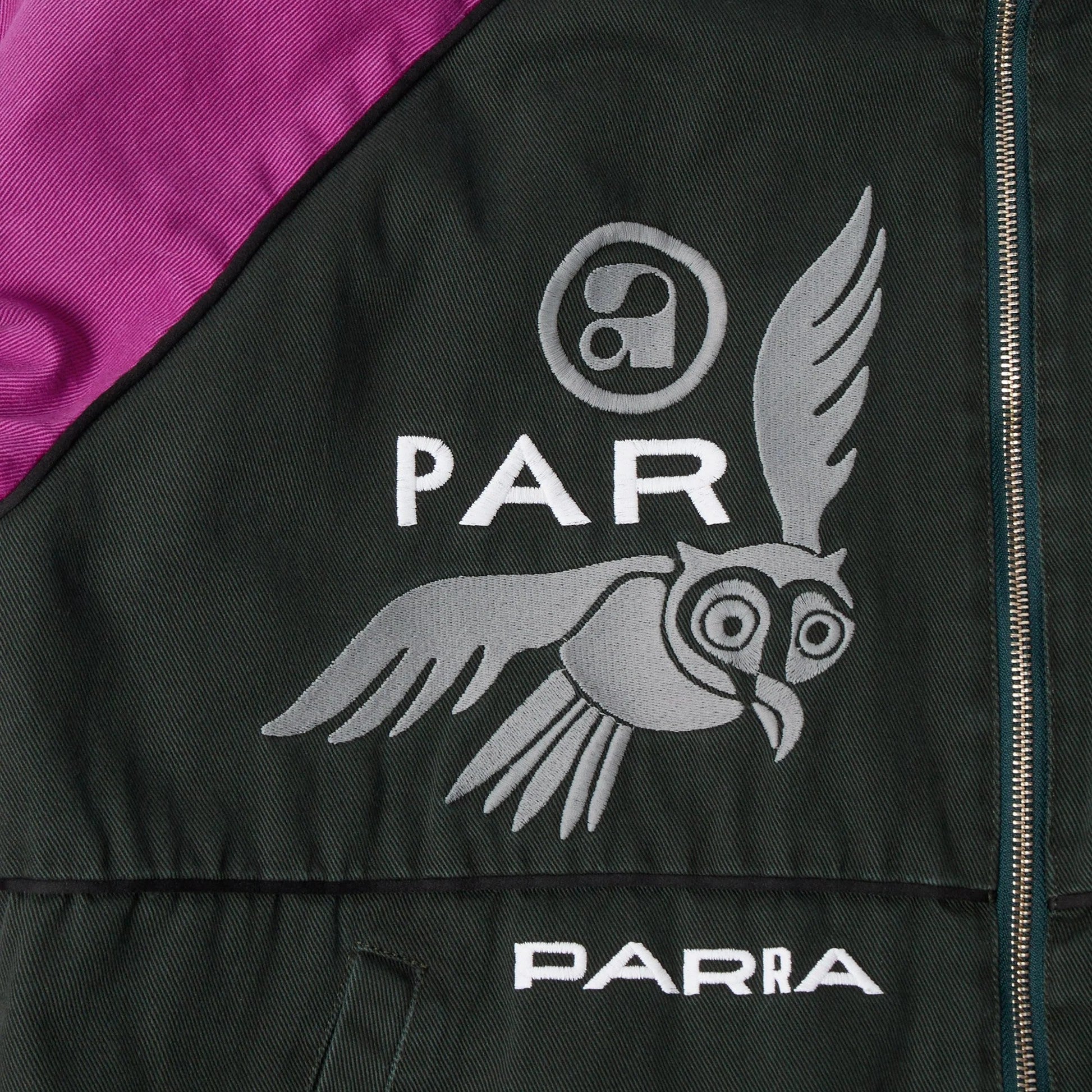 by Parra Owl meets rat racing jacket Purple pink