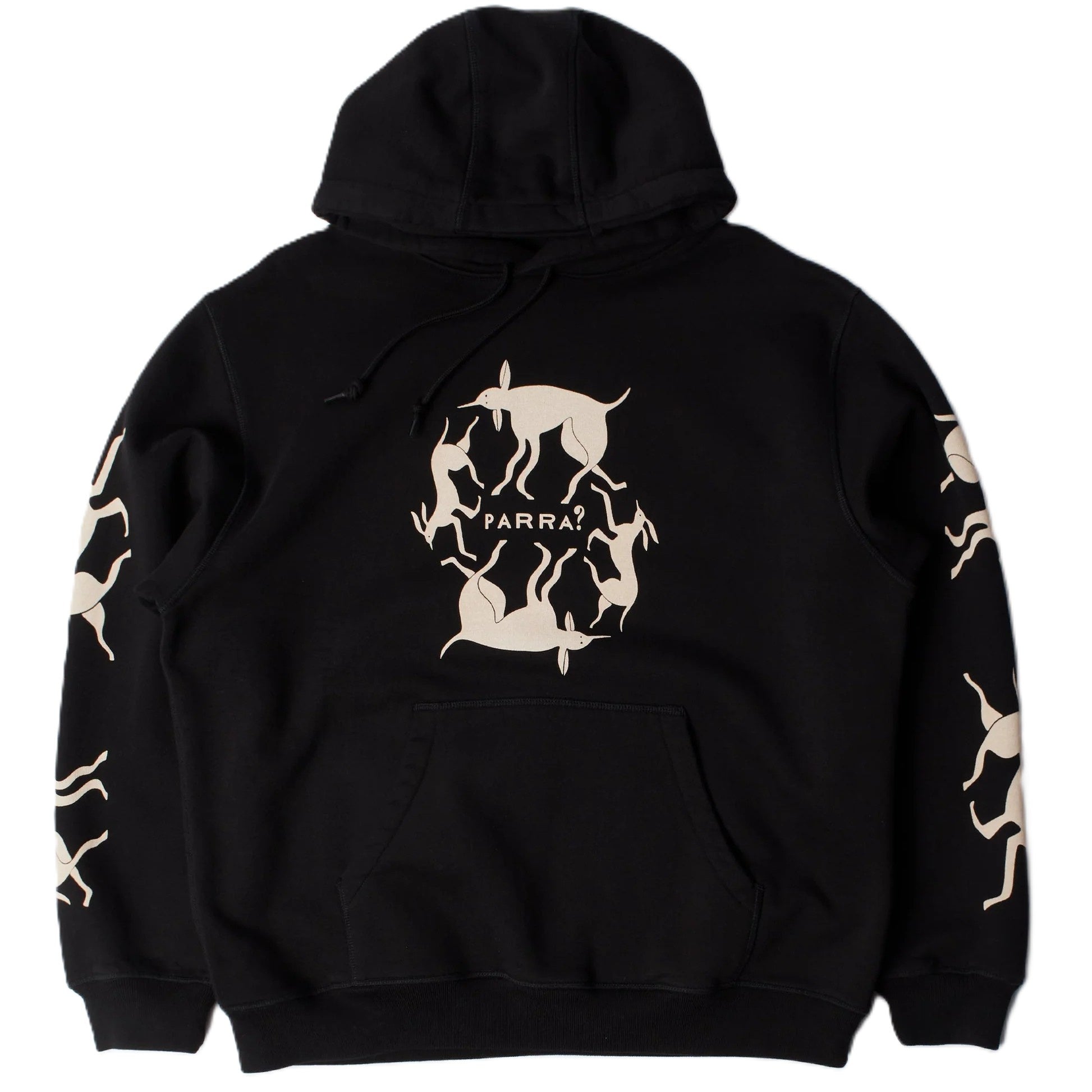 by Parra Non grand cafe hooded sweatshirt Black
