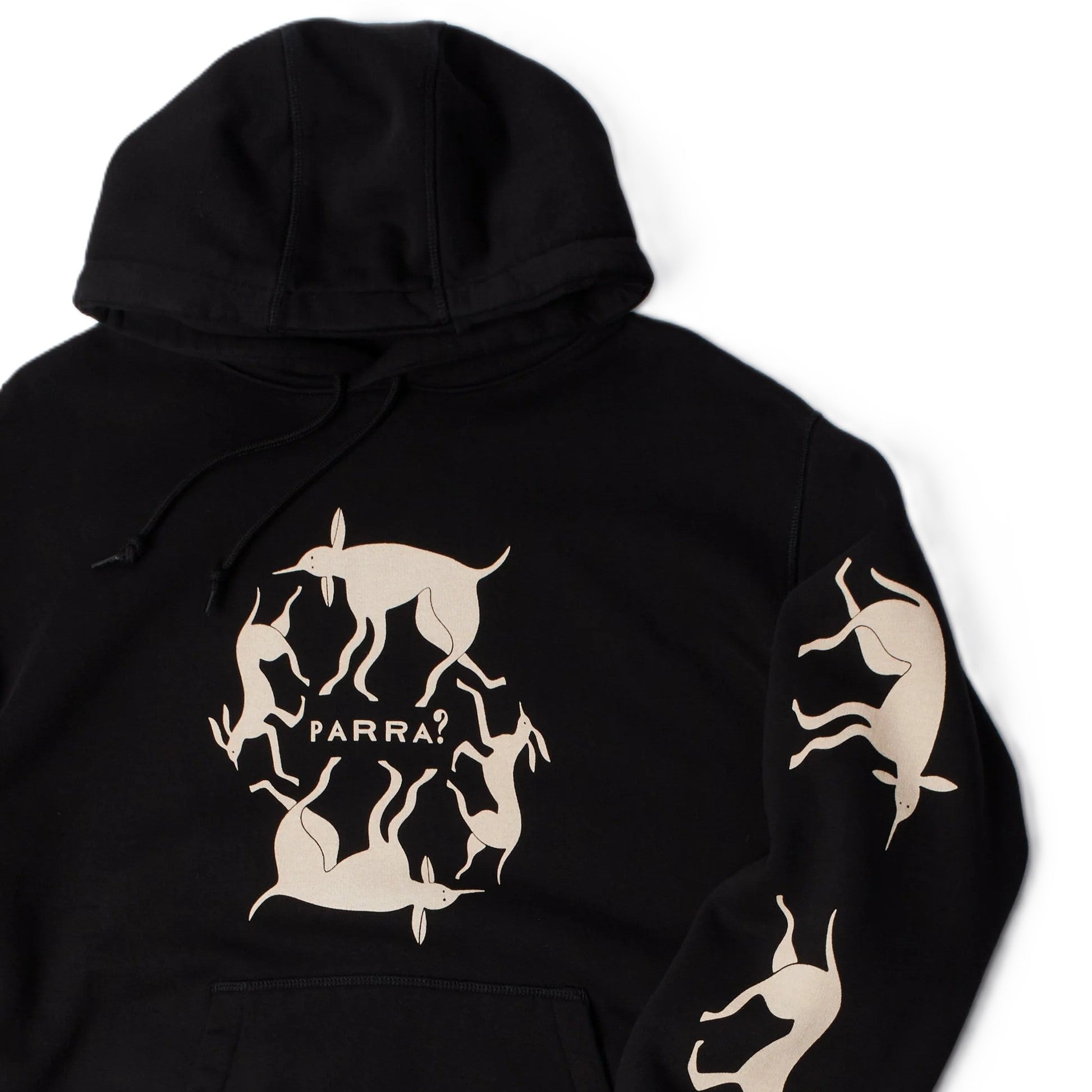 by Parra Non grand cafe hooded sweatshirt Black