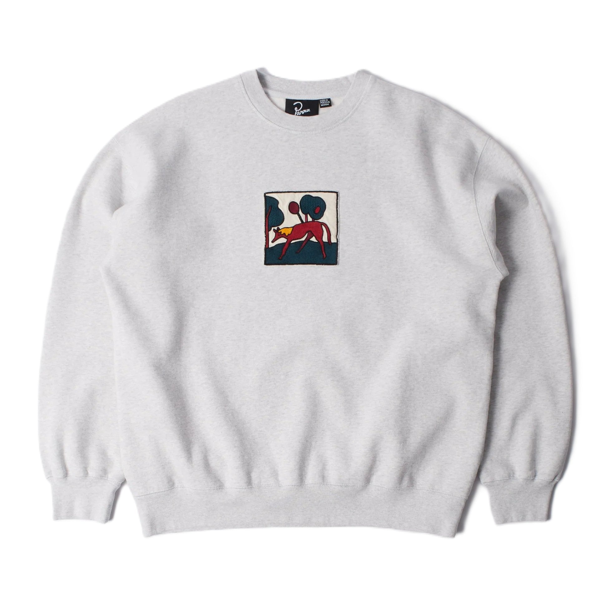 By Parra Long lost leg crew neck sweatshirt Heather grey