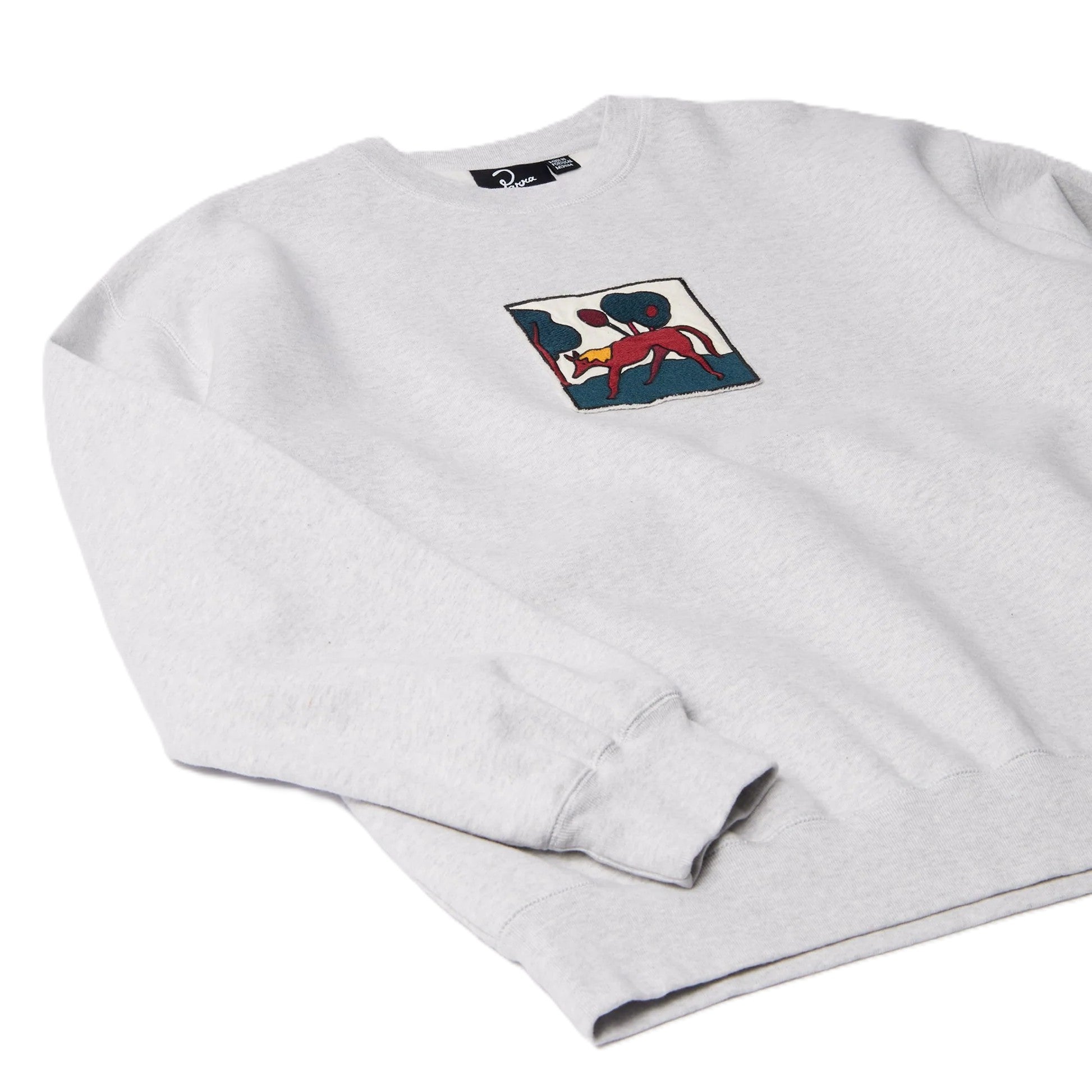 By Parra Long lost leg crew neck sweatshirt Heather grey