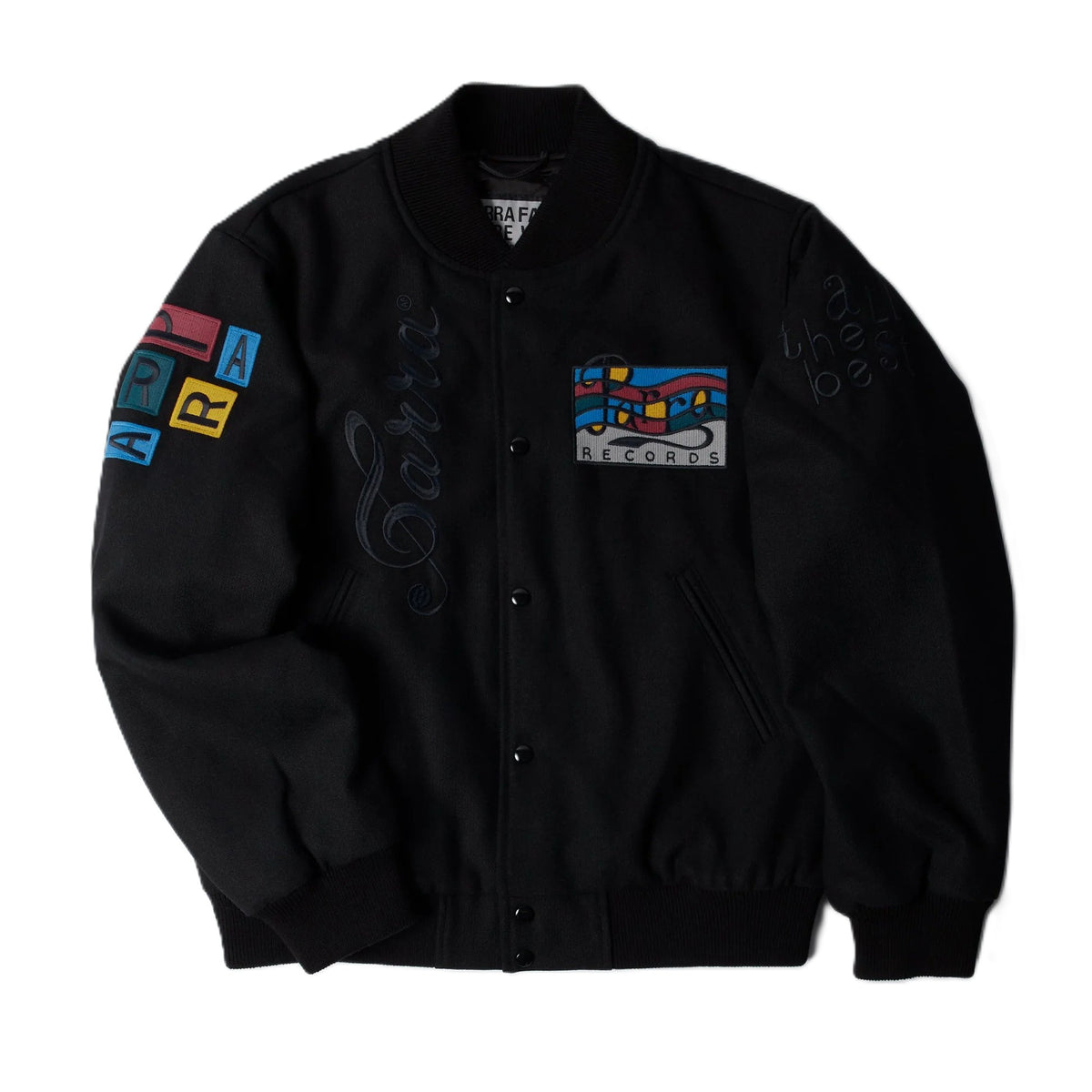 by Parra All the best varsity jacket Black