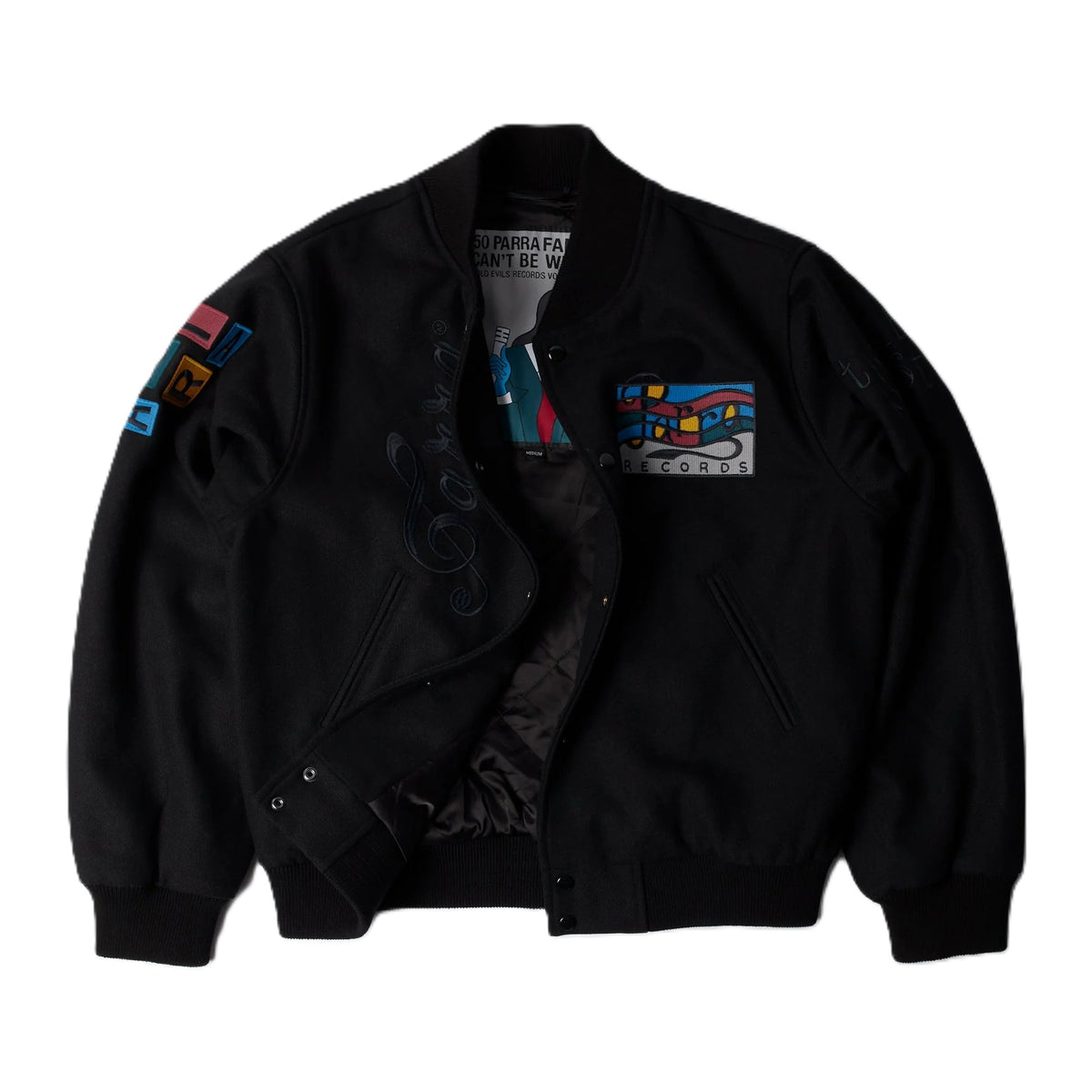 by Parra All the best varsity jacket Black