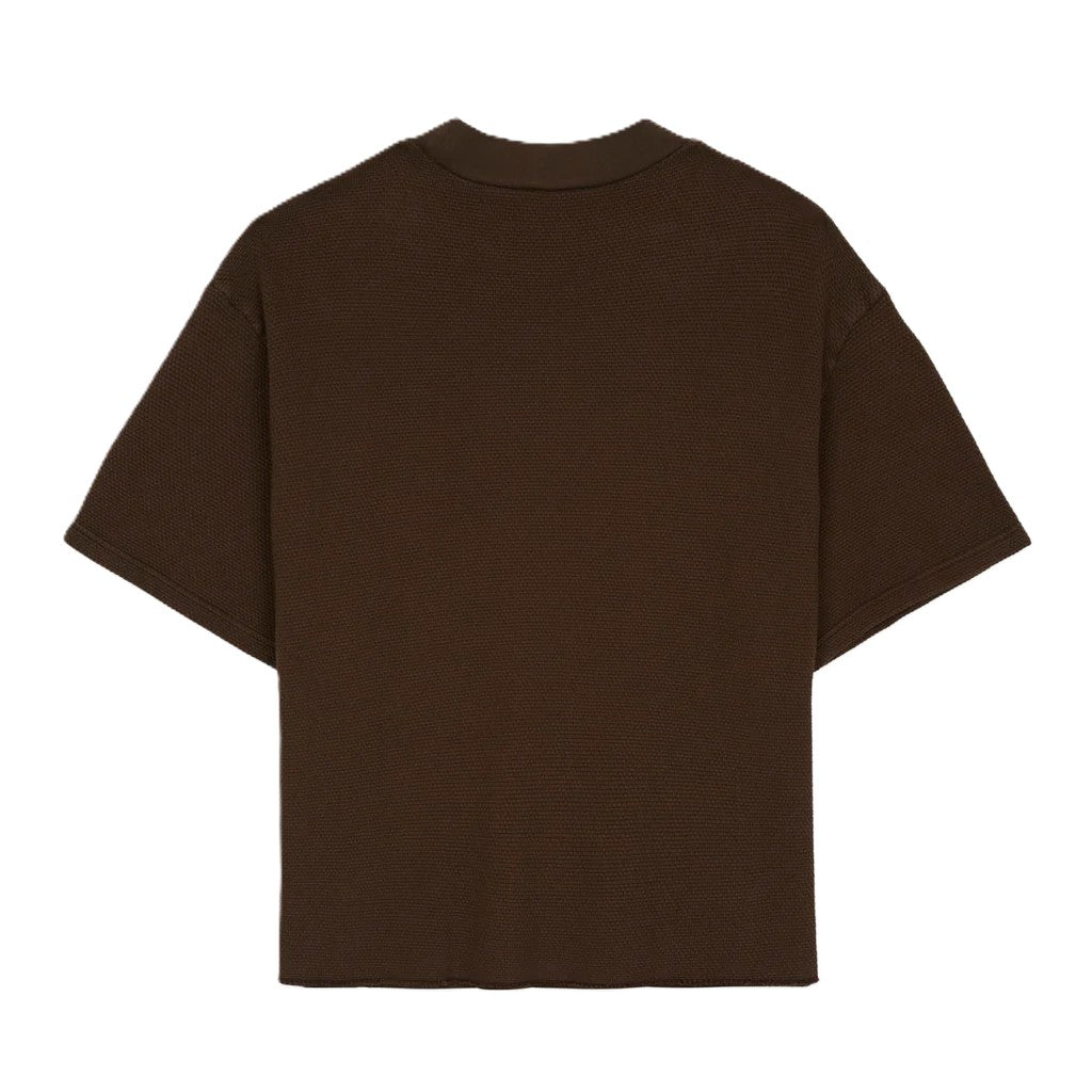 Brain Dead Boxy Thermal Mock Neck T-Shirt