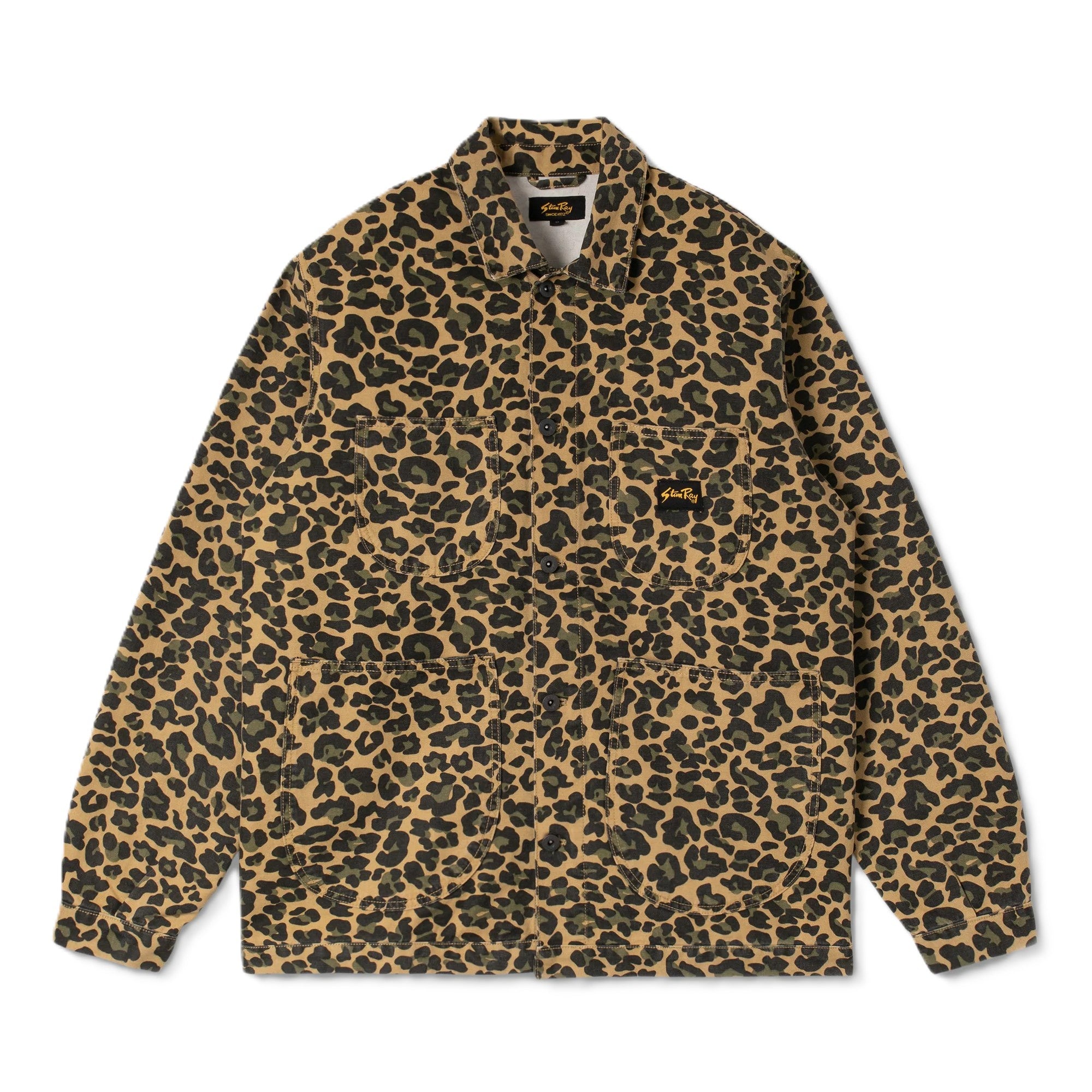 Stan Ray Coverall Jacket Washed Leopard Camo Duck
